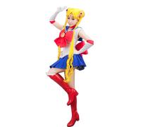 Costume de cosplay Usagi Tsukino Taille américaine pour Halloween Cosplay Femme Jupe Costume, bleu, L