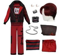 Costume de Cosplay Zombie Victor pour Homme, Trois pièces, Veste de Style Punk, t-Shirt, Pantalon et Accessoires, Ensemble de Carnaval d'halloween (a+wig, 130)