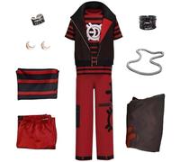 Costume de Cosplay Zombie Victor pour Homme, Trois pièces, Veste de Style Punk, t-Shirt, Pantalon et Accessoires, Ensemble de Carnaval d'halloween (b, 3XL)