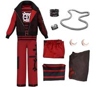 Costume de Cosplay Zombie Victor pour Homme, Trois pièces, Veste de Style Punk, t-Shirt, Pantalon et Accessoires, Ensemble de Carnaval d'halloween (a, 130)
