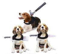 Costume de costumade couteau amusant pour chien et chat - Costume de cosplay d'Halloween - Accessoires de vacances d'Halloween - Accessoires photo pour animaux de compagnie - Costume doux pour chats