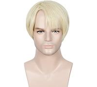 Costume de costume de cosplay de la perruque blonde courte blonde perruque for hommes chenghuax