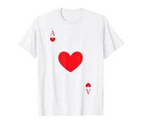 Costume de Couple As de cœurs avec Cartes à Jouer T-Shirt