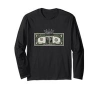 Costume de Couronne de Billet de Dollar Cool pour Les Amateurs de Cash is King Manche Longue
