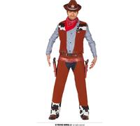 Costume de cow-boy Westerngentleman Carnaval Chemise Shérif Gilet, Taille : 52 - 54 (L) Couleur : Marron