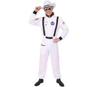 Costume de cowboy de l'espace blanc avec chapeau de cowboy aviateur lunettes astronaute costume futuriste western déguisement festival fête cosplay accessoires de science-fiction pour adulte