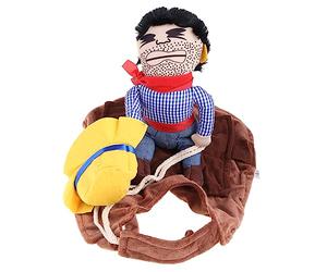Costume de cowboy d'Halloween pour chien - Vêtements amusants pour animaux de compagnie - Vêtements de cosplay - Fête - Design cavalier - Cadeau - Costume de cowboy pour animaux de compagnie