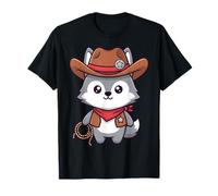 Costume de Cowboy Loup Western Animal Sauvage T-Shirt