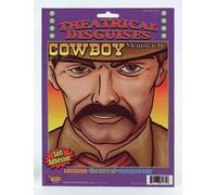 Forum Western Cowboy Costume Black Moustache One Size
