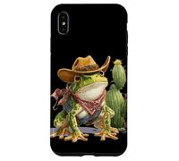 Costume de Cowboy Ranch avec Grenouille dans Un Chapeau Western Coque pour iPhone XS Max