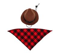 Costume de cowboy réglable pour chien et chat pour petits chiens, chats, animaux domestiques, décorations d'Halloween, bar, fête, costume de taille S