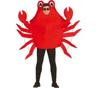 Costume de crabe rigolo pour femmes et hommes rouge