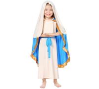 Costume de crèche de Jésus chrétien pour garçons et filles, robe de la Bible avec accessoires complets pour église, concours de beauté, école, Noël, vacances, fête familiale, jeu de rôle
