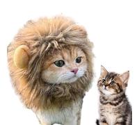Costume de crinière de chat Lion - Perruque de crinière de chat - Lavable et amusant - Chapeau de lion chic pour Noël, Halloween