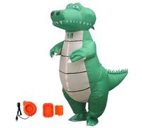 Costume de crocodile adulte, crocodile gonflable pour adulte mignon funcheur halloween costumes avec fenêtre visuelle une taille unique s'adapte à la plupart des costumes de crocodile pour la fête, l