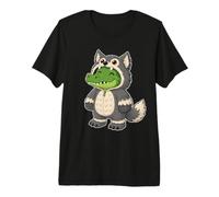 Costume de Crocodile Kawaii dans Un Loup pour Filles T-Shirt Haut de Gamme