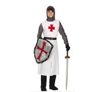Costume de croisé enfant carnaval blanc-rouge 3 pièces