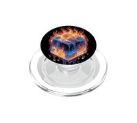 Costume de Cube Froid avec Glace et feu pour Un Look Cool PopSockets PopGrip pour MagSafe
