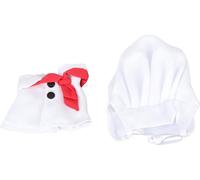 Costume de cuisinier pour animaux de compagnie mignon taille élégante Vêtement lavable ajustable pour chapeau de chien de chat et cape M.
