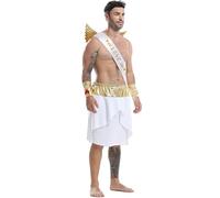 Costume de Cupidon pour homme 4 pièces pour carnaval - Costume de dieu grec de l'amour | Tenue complète pour les fêtes à thème et les enterrements de vie de garçon