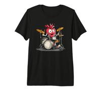 Costume de cœur à Bascule et battant pour Les Amateurs de Batterie T-Shirt Haut de Gamme