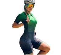 Costume de Cyclisme,Ensemble De Maillot De Cyclisme pour Femmes Combinaison De Triathlon Sports D'été Femmes Ensembles De Cyclisme Vêtements (16,L)