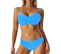 Costume de danse 2026 avec bretelles et franges, costume de performance d'équipe, ensemble bikini avec tissu pailleté et franges, haut de bikini triangle, bleu ciel, XL