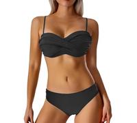 Costume de danse 2026 avec bretelles et franges, costume de performance d'équipe, ensemble bikini soutien-gorge avec tissu pailleté et franges, haut de bikini triangle, Noir , XL
