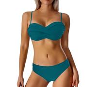 Costume de danse 2026 avec bretelles et franges, costume de performance d'équipe, ensemble bikini soutien-gorge avec tissu pailleté et franges, haut de bikini triangle, Vert foncé., L