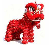 Costume de Danse du Lion, Accessoires de Danse du Lion, Tête De, Éveil du Chinois(Red,165cm/65in)