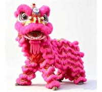 Costume de Danse du Lion, Accessoires de Danse du Lion, Tête De, Éveil du Chinois(Rose red,150cm/59in)