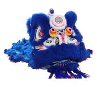 Costume de Danse du Lion,Costume de Danse de Lion, Costume de danse du lion chinois, art populaire for les sports de plein air, fête du printemps(Blue)