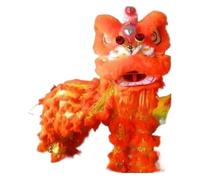 Costume de Danse du Lion,Costume de Danse de Lion, Costume de danse du lion chinois, art populaire for les sports de plein air, fête du printemps(Orange)