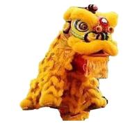 Costume de Danse du Lion,Costume de Danse de Lion, Danse du dragon chinoise, danse du lion, sports de plein air, accessoires de danse du lion for deux spectacles for adultes(Yellow)