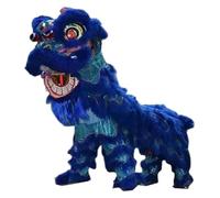 Costume de Danse du Lion,Costume de Danse de Lion, Danse du dragon chinoise, danse du lion, sports de plein air, accessoires de danse du lion for deux spectacles for adultes(Blue)