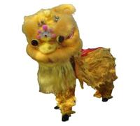 Costume de Danse du Lion,Costume de Danse de Lion, Danse du lion traditionnelle chinoise, accessoires de spectacle, danse du dragon, for adultes, for sports de plein air(Yellow)