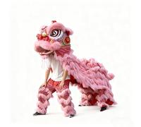 Costume de Danse du Lion, Costume de Mascotte de Lion Pour La Danse du Dragon Chinoise et Accessoires Pour Une Fête du Nouvel an(Pink)