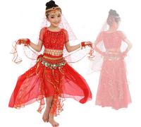 Costume de danse orientale, ensemble de costumes de danse orientale, ensemble de danse indienne, vêtements de danse pour enfants, vêtements de danse orientale
