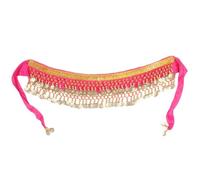 Costume de Danseur de Chien - Costumes d'animaux de Compagnie Halloween Day, Belly Dance Hip Wrap Belt with Sangling Gold Coin pour la Musique