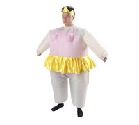 Costume de Danseuse de Ballerine Gonflable pour Applications Multiples, avec Souffleur, pour les Sites de Mariage, les Carnavals, Matériau en Polyester Léger (PINK)