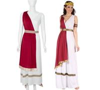 Costume de déesse de l'impératrice romaine toga grecque antique pour femme - Costume de fête d'Halloween pour femmes (taille S)