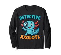 Costume de détective Axolotl Bleu Kawaii Spy Secret Agent pour garçon Manche Longue