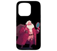 Costume de détective de Père Noël avec loupe Coque pour iPhone 15 Pro