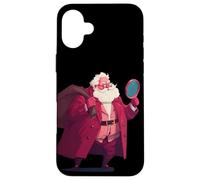 Costume de détective de Père Noël avec loupe Coque pour iPhone 16 Plus