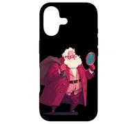 Costume de détective de Père Noël avec loupe Coque pour iPhone 17