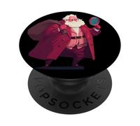 Costume de détective de Père Noël avec loupe PopSockets PopGrip Adhésif