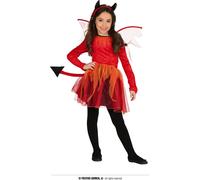 Costume de diable avec des ailes pour filles taille 98-146, taille:128/134