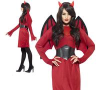 Costume De Diable Économique Pour Femmes Tenue De Démons Taille 8-18
