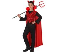 Costume de diable pour enfants avec paillettes pour Halloween 5-6 ans (115/130 cm)