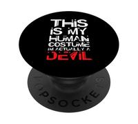 Costume de Diable pour Halloween Satan Lucifer PopSockets PopGrip Adhésif